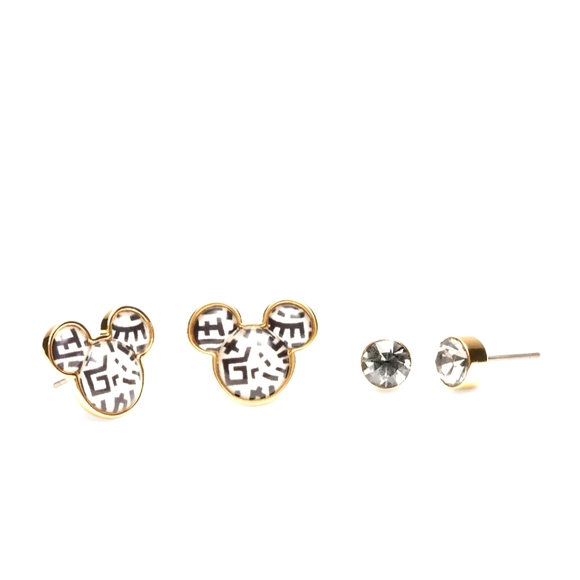 NWT Coach Mickey Mouse X Keith Haring Stud Earring Set - Picture 2 of 4